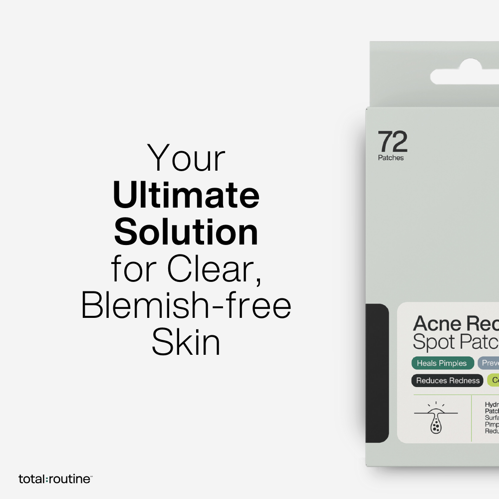 Ad for acne reduction patches with text "Your Ultimate Solution for Clear, Blemish-free Skin."